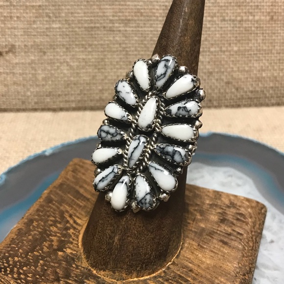 Jewelry - NEW buffalo sterling silver squash blossom ring